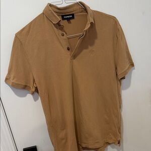 Express Men's Tan Polo Shirt